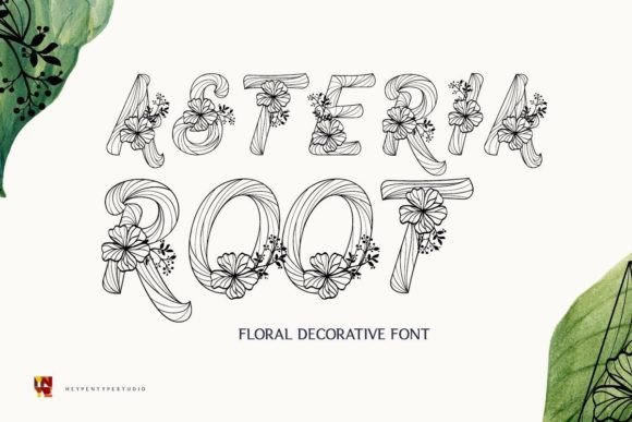 Asteria Root: A Floral Decorative Font for Digital Branding