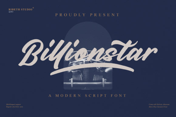 Billionstar: A Timeless Script Font for Polished Branding