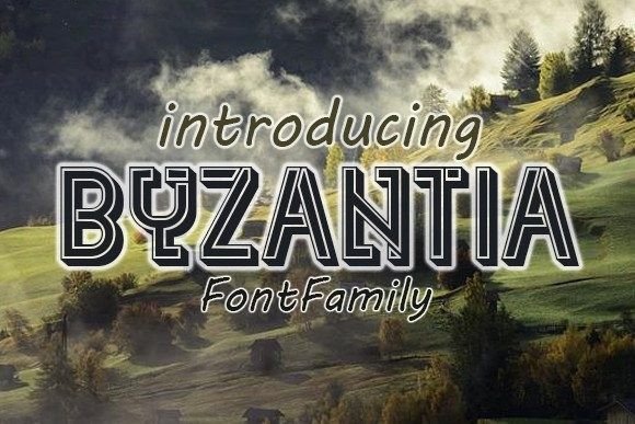 Byzantia: A Bold 3D Typeface for Modern Brand Identity