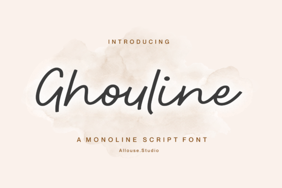 Ghouline: A Delicate Script Typeface for Editorial Design