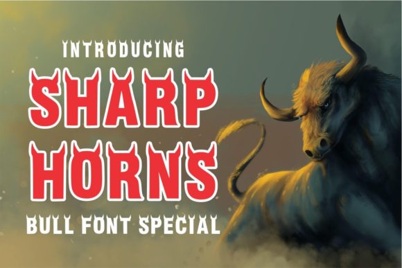 Sharp Horns: A Bold Display Font for Strong Brand Identity